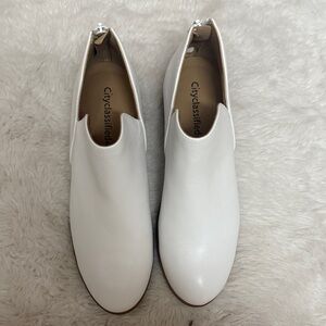 Cityclassified Chic White Ankle Boots